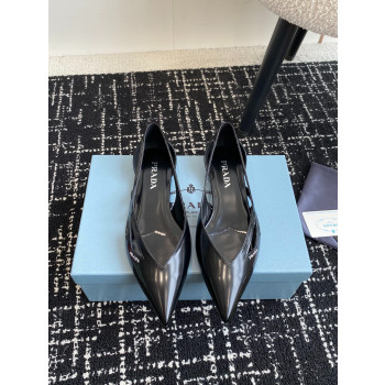 [ 프라다 ] 브러쉬드 레더 컷 아웃 발레리나 슈즈