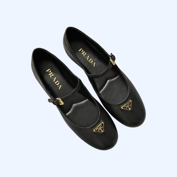 [Prada] 프라다 나파 가죽 발레리나 슈즈