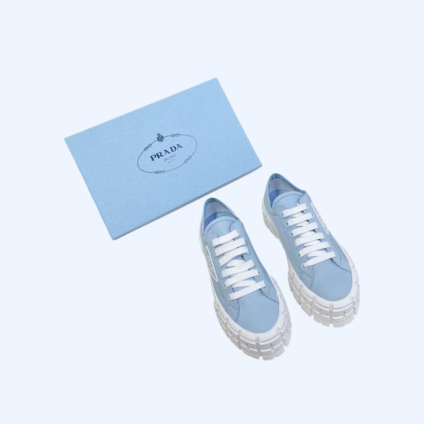 [ 프라다 ] 플랫폼 나일론 개버딘 스니커즈
