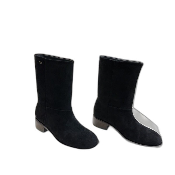 [ Prada ] 프라다 스웨이드 미들 부츠