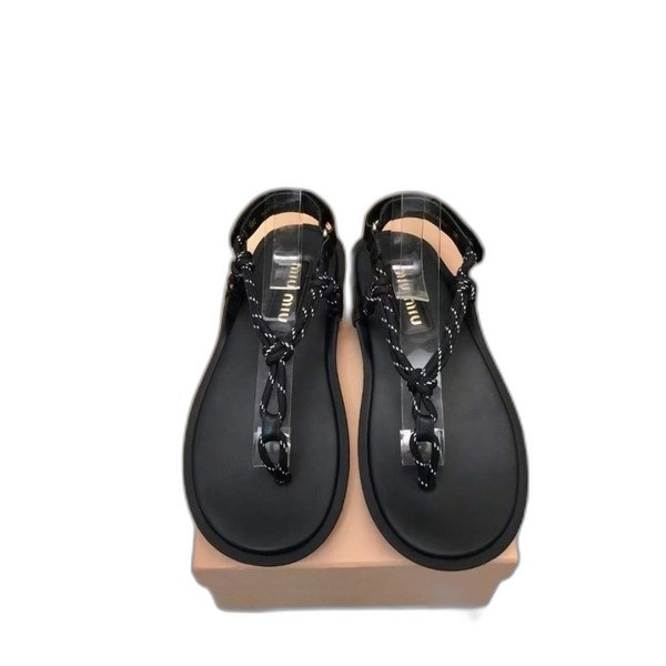 [Miu Miu] 미우미우 리비에르 코드 가죽 샌들