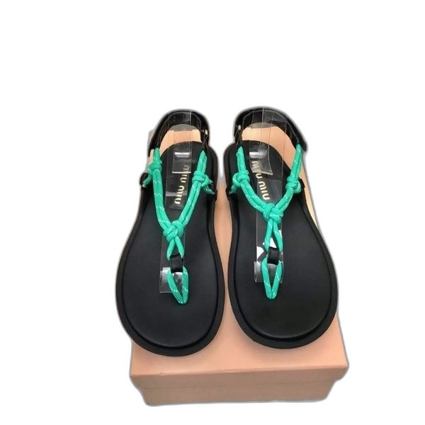 [Miu Miu] 미우미우 리비에르 코드 가죽 샌들