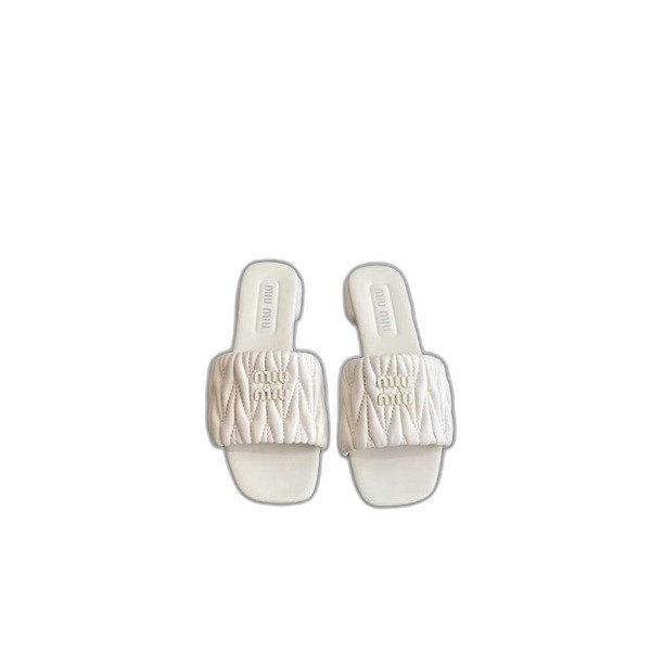 [Miu Miu] 미우미우 마테라쎄 나파 가죽 슬라이드