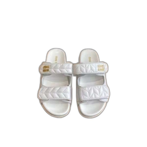 [Miu Miu] 미우미우 마테라쎄 나파 가죽 슬라이드