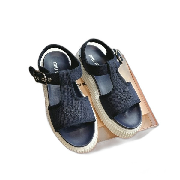 [ Miu Miu ] 미우미우 데님 플랫폼 샌들