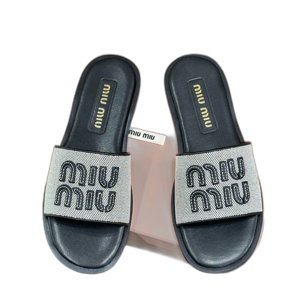 [ 미우미우 ] 캔버스 슬라이드 뮬