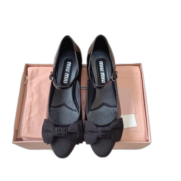 [ 미우미우 ] 페이던트 그로그랭 펌프스