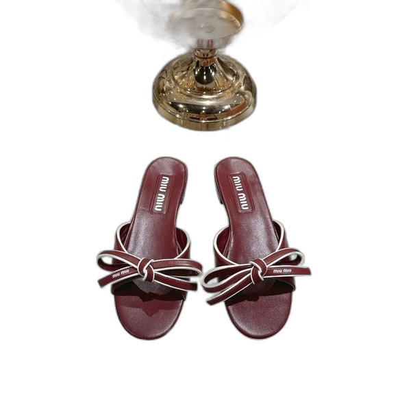 [ Miu Miu ] 미우미우 리본 슬라이드 샌들