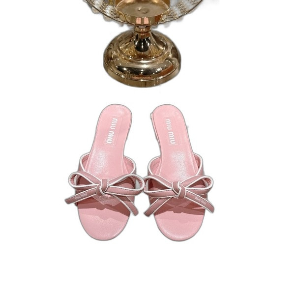 [ Miu Miu ] 미우미우 리본 슬라이드 샌들