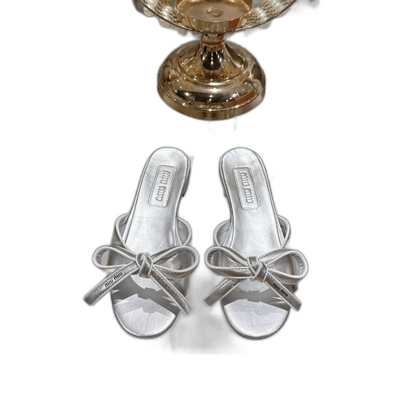 [ Miu Miu ] 미우미우 리본 슬라이드 샌들