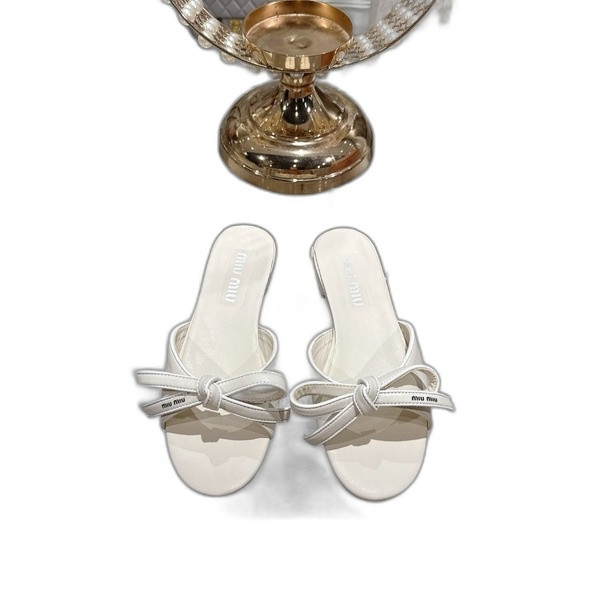 [ Miu Miu ] 미우미우 리본 슬라이드 샌들