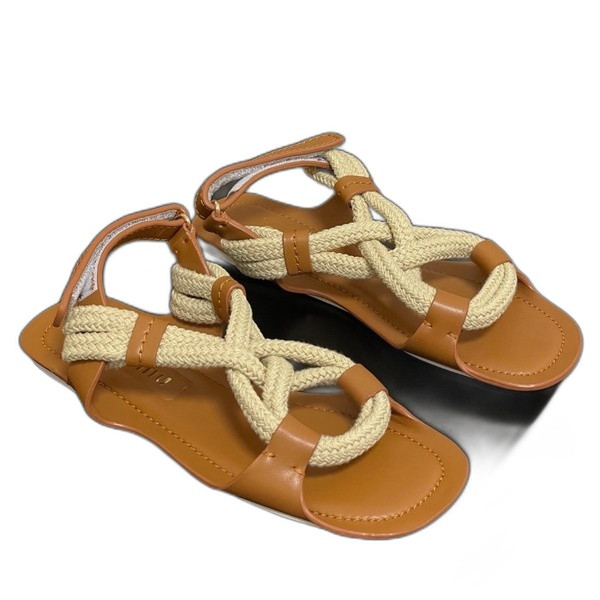 [ Miu Miu ] 미우미우 플랫 코드 샌들