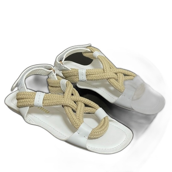 [ Miu Miu ] 미우미우 플랫 코드 샌들