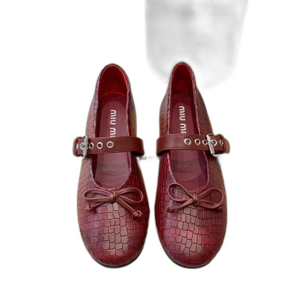 [Miu Miu] 미우미우 가죽 발레리나