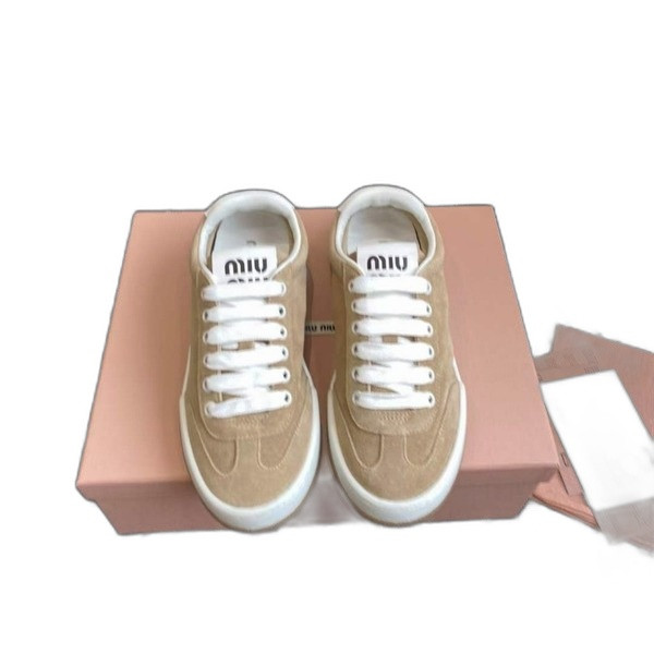 [Miu Miu] 미우미우 블리치드 스웨이드 스니커즈