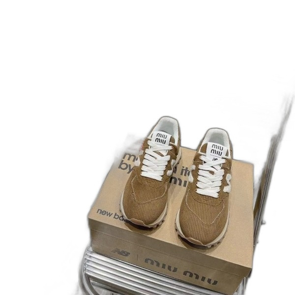 [Miu Miu] 미우미우 x 뉴발란* 574 스트라이프 벨벳 스니커즈