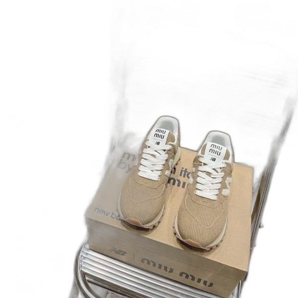 [Miu Miu] 미우미우 x 뉴발란* 574 스트라이프 벨벳 스니커즈