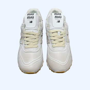 [Miu Miu] 미우미우 x 뉴발란* 574 빈티지 나파 가죽 스니커즈