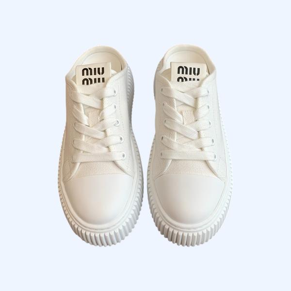[ 미우미우 ] 플랫폼 스니커즈 뮬
