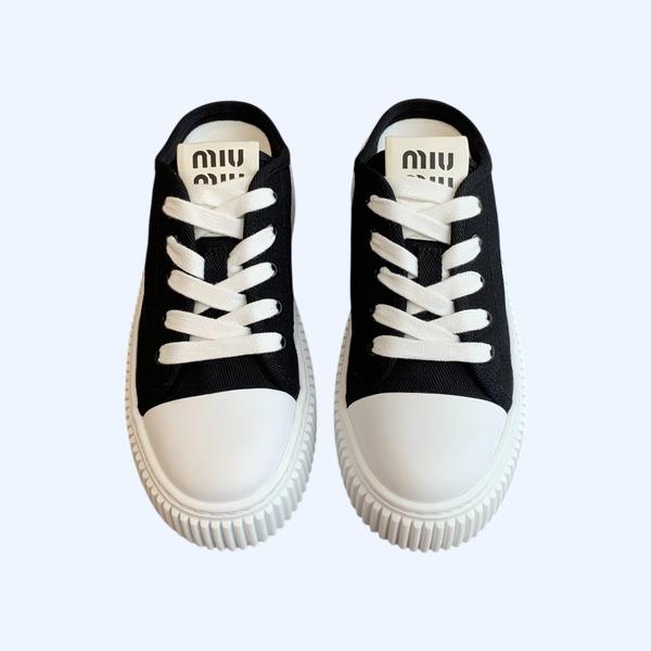 [ 미우미우 ] 플랫폼 스니커즈 뮬