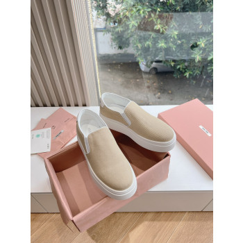 [ Miu Miu ] 미우미우 캔버스 플랫폼 스니커즈