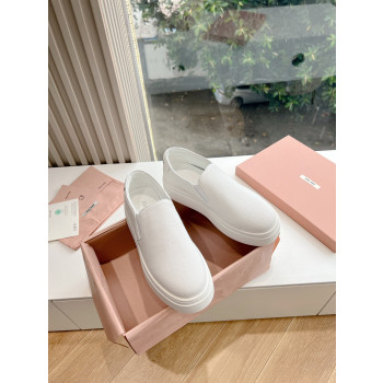 [ Miu Miu ] 미우미우 캔버스 플랫폼 스니커즈