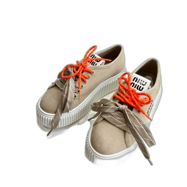 [ Miu Miu ] 미우미우 플랫폼 스니커즈