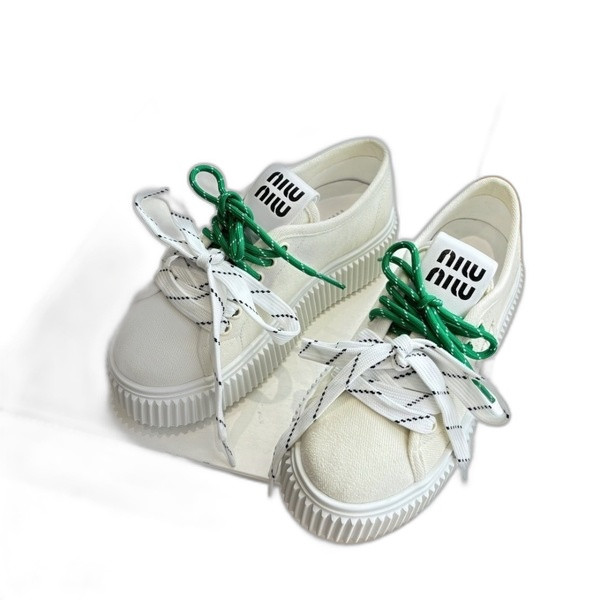 [ Miu Miu ] 미우미우 플랫폼 스니커즈
