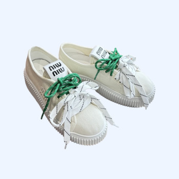 [ Miu Miu ] 미우미우 플랫폼 스니커즈