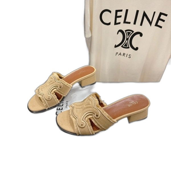 [ Celine ] 셀린느 마리나 프린지 뮬 샌들