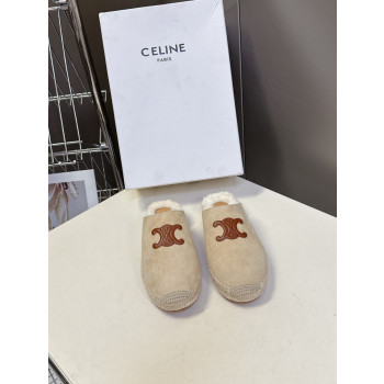 [ Celine ] 셀린느 양털 에스파듀 뮬