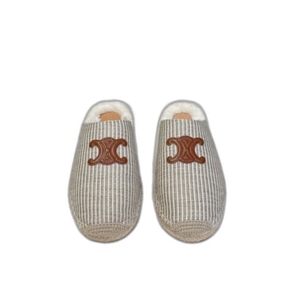 [ Celine ] 셀린느 양털 에스파듀 뮬