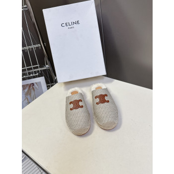 [ Celine ] 셀린느 양털 에스파듀 뮬