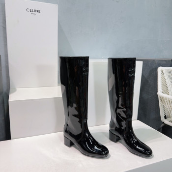 [ Celine ] 셀린느 에나멜 가죽 부츠
