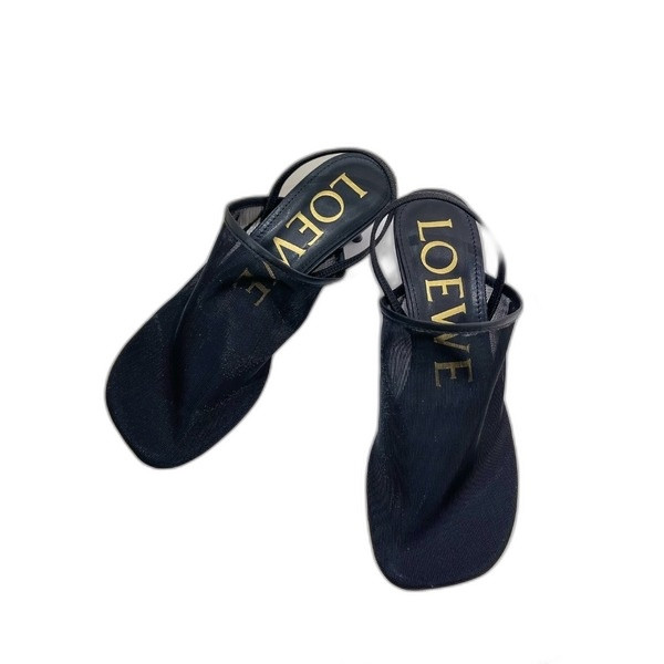 [ Loewe ] 로에베 메시 페탈 슬링백 힐 샌들