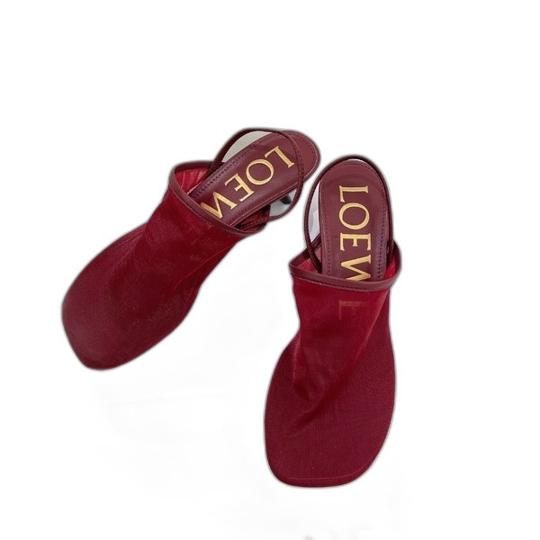 [ Loewe ] 로에베 메시 페탈 슬링백 힐 샌들