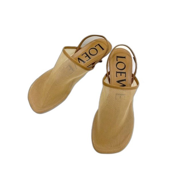 [ Loewe ] 로에베 메시 페탈 슬링백 힐 샌들