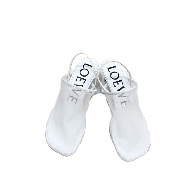 [ Loewe ] 로에베 메시 페탈 슬링백 힐 샌들