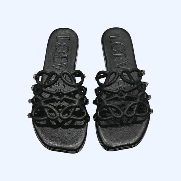 [ 로에베 ] 25ss 아나그램 레더 슬라이드