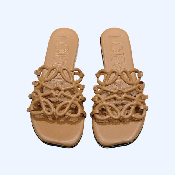 [ 로에베 ] 25ss 아나그램 레더 슬라이드