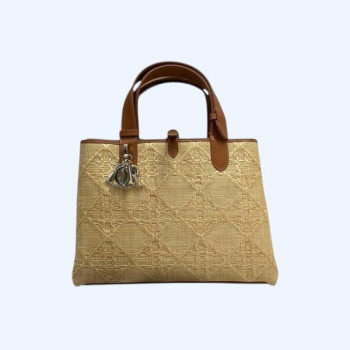 [ Dior ] 디올 Toujours 라피아 백 미디엄