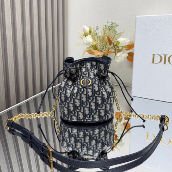 [ Dior ] 디올 Caro 드로우스트링 미니 버킷백