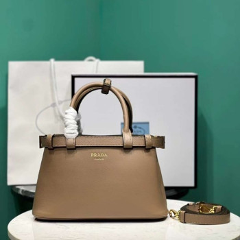 [Prada] 프라다 더블벨트 버클 가죽 핸드백 스몰
