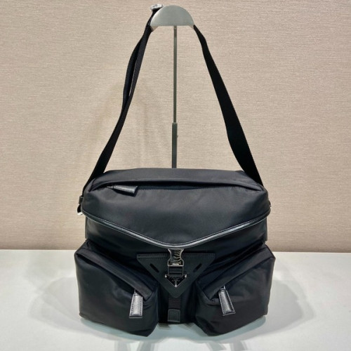 [ Prada ] 프라다 리나일론 가죽 숄더백