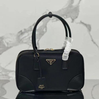 [ Prada ] 프라다 리나일론 사피아노 가죽 투핸들 백 미디엄