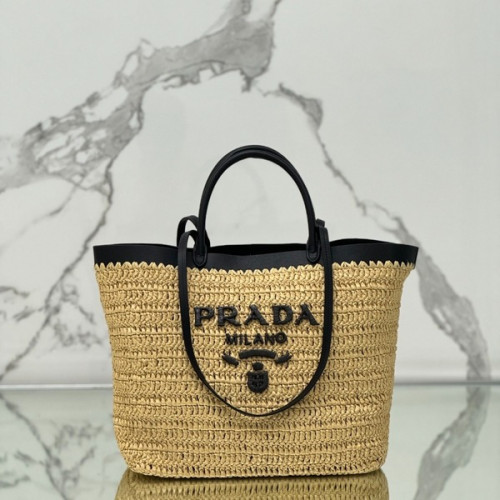 [ Prada ] 프라다 크로셰 가죽 토트백 라지