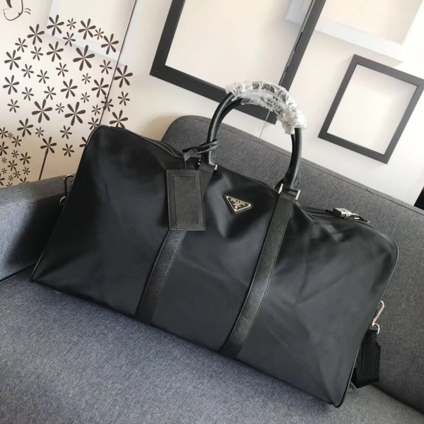 [ Prada ] 프라다 리나일론 사피아노 가죽 보스턴백