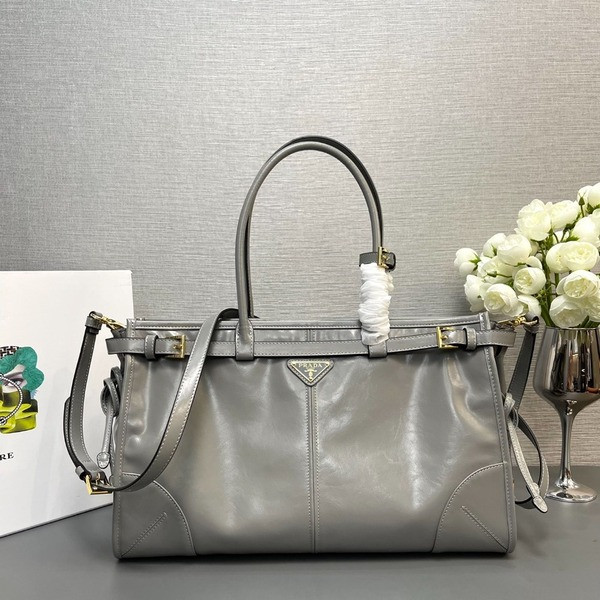 [ Prada ] 프라다 보니 라지 가죽 핸드백