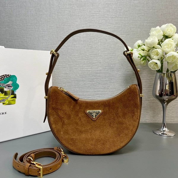 [ Prada ] 프라다 아르케 스웨이드 숄더백