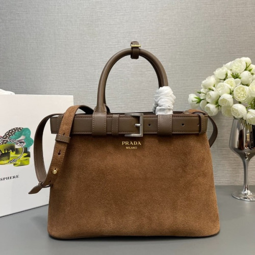 [ Prada ] 프라다 벨트 미디엄 스웨이드 버클 백